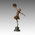 Dancer Statue Roman Female Bronze Sculpture TPE-464